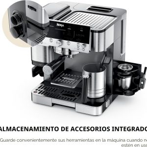 Ninja Luxe Café 3 en 1 - Máquina de café expreso, café por goteo y café frío | Molinillo de café integrado, espumador de leche, manipulación asistida y almacenamiento de accesorios de espresso