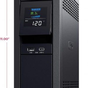 CyberPower CP1500PFCLCD PFC Sinewave UPS Battery Backup and Surge Protector, 1500VA/1000W, 12 Outlets, AVR, Mini Tower, UL Certified