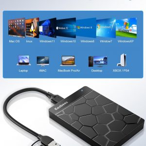 500 GB External Hard Drives,Portable Hard Drive for Windows,Ultra Slim External HDD Store Compatible with PC, MAC,Laptop,PS4, Xbox one, Xbox 360;Plug and Play Ready