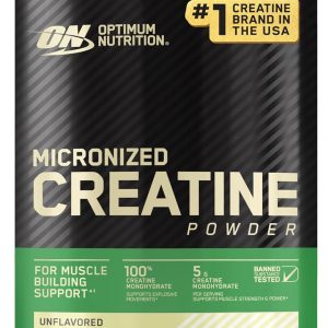 Optimum Nutrition Creatina Micronizada Monohidrato en Polvo, Sin Sabor, 120 Porciones, 600 Gramos (El Embalaje Puede Variar)
