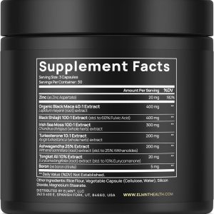 ULTRA MALE® Premium Testosterone Booster for Men w. 100:1 Shilajit, 40:1 Black Maca, Ashwagandha 25%, Tongkat Ali 10% - Clinical Strength Male Enhancing Testosterone Supplement for Men Health Libido+