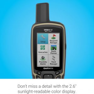 Garmin GPSMAP 65, Button-Operated Handheld with Expanded Satellite Support and Multi-Band Technology, 2.6" Color Display, 010-02451-00