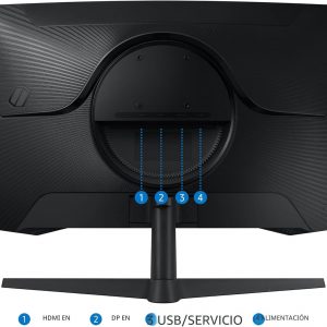 Samsung 27-pulgadas Odyssey G55C Serie QHD 1000R Monitor de juegos curvado, 1ms(MPRT), HDR10, 165Hz, AMD Radeon FreeSync, Cuidado de los ojos, LS27CG552ENXZA