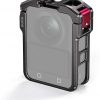 llano Jaula de aluminio para cámara DJI Osmo 360 – Marco protector de precisión CNC, funda de metal ligera de 1.77 oz compatible con micrófono DJI, zapata fría y soportes de 1/4"-20, soporte de