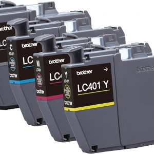 Brother Cartuchos de tinta originales LC4014PKS, rendimiento estándar, paquete de 4 unidades, incluye 1 cartucho cada uno de negro, cian, magenta y amarillo