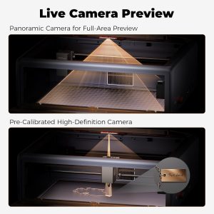 CREALITY FALCON A1 - Grabador láser de 10W, cortador y grabador láser cerrado de 80W con asistencia de aire, posicionamiento de cámara inteligente, velocidad de 600mm/s, reconocimiento inteligente de