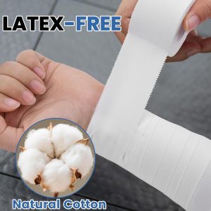 NUITPY 8 Pack Athletic Tape, White Sports Tape, Easy Tear Wrist Tape, Strong Adhesion Tapes for Boxing, Gymnastics, Hockey, Soccer, Lacrosse and First Aid(1.5in x 184ft Total)