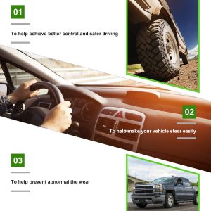 SCITOO Kit de suspensión delantera, brazo de control superior, extremos de barra de acoplamiento, enlaces de barra estabilizadora, rótulas inferiores, ajuste 2007-2013 para Chevy Silverado 1500