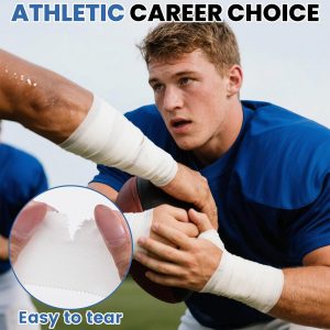 NUITPY 8 Pack Athletic Tape, White Sports Tape, Easy Tear Wrist Tape, Strong Adhesion Tapes for Boxing, Gymnastics, Hockey, Soccer, Lacrosse and First Aid(1.5in x 184ft Total)