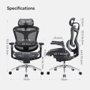 SIHOO Doro C300 Pro - Silla ergonómica de oficina con apoyabrazos ultrasuaves de 6D, soporte lumbar dinámico, ajuste de profundidad del asiento, respaldo ajustable, silla de escritorio grande y alta