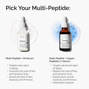 The Ordinary Multi-Peptide + Copper Peptides 1%, GHK-Cu Anti-Aging Serum for Fine Lines and Skin Elasticity