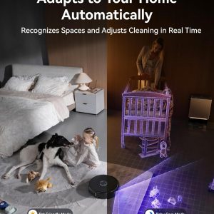 NARWAL Flow 2 Robot Vacuum and Mop Combo, 31,000Pa Suction, FlowWash Self-Cleaning Mop, AI Object Recognition, Self-Emptying & Refilling, 212℉ Hot Water Mop Washing & Drying, Tangle-Free Design