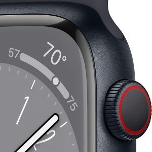 Apple Watch Series 8 [GPS, 41mm] - Midnight Aluminum Case with Midnight Sport Band, M/L (Renewed)