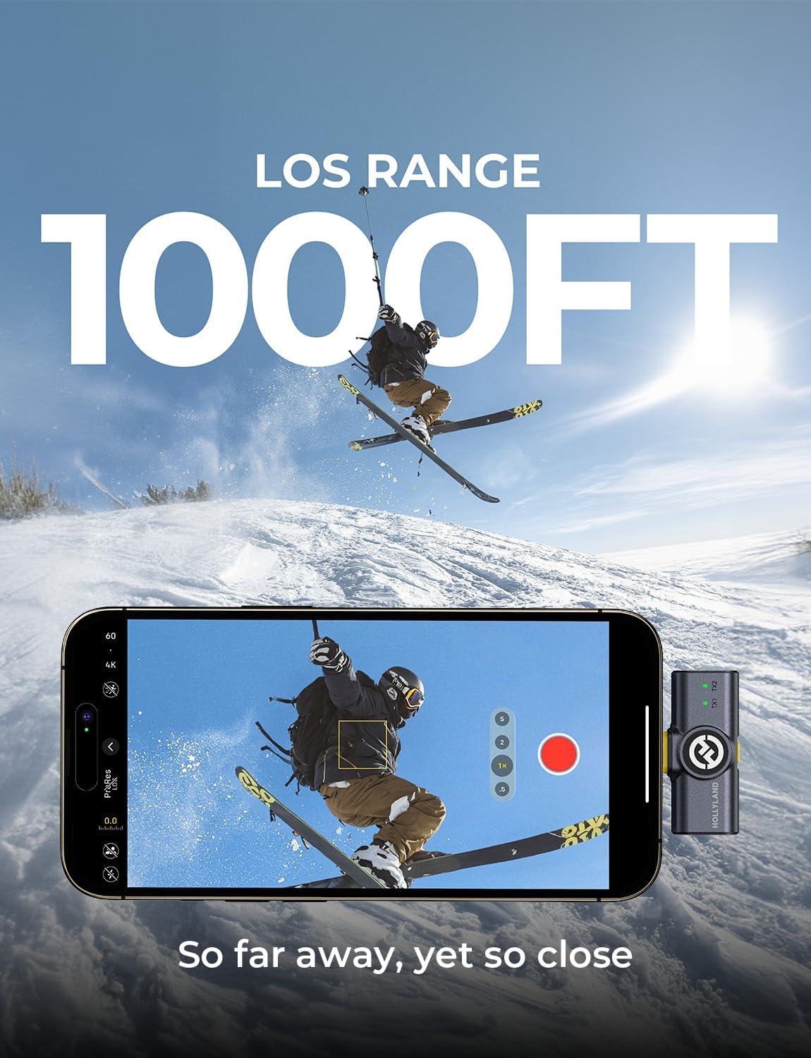 Micrófono inalámbrico Hollyland Lark M2 para iPhone/Cámara/Android/PC, Audio de alta fidelidad 48kHz/24-bit, Alcance de 300m, Cancelación de ruido, 40h de uso, YouTube, Vlog, Transmisión (2TX + 3RX +