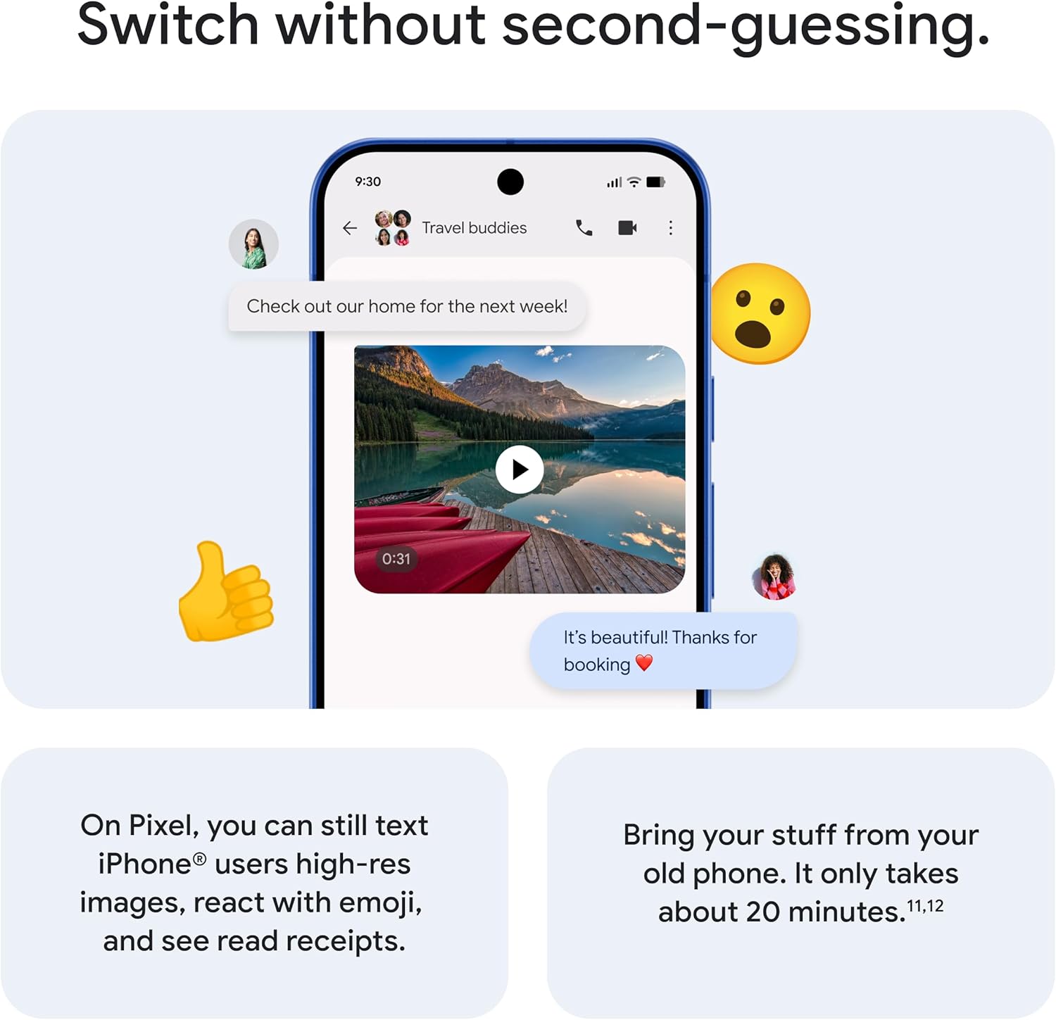 Google Pixel 10 (eSIM Only) Unlocked Android Smartphone - Gemini AI Assistant - Advanced Triple Rear Camera, Fast-Charging 24+ Hour Battery, and 6.3" Actua Display - 128 GB (2025 Model) (Renewed)