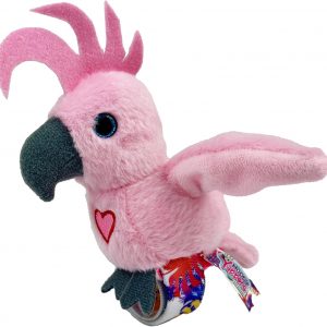 Paquete de 2 pájaros - Cacatúa y loro azul - Pulsera de goma antideslizante de juguete de peluche interactivo, charlan, cantan, imitan entre sí, baten las alas, niños 3+