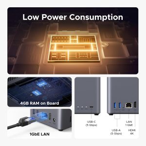 UGREEN NAS DH2300 2-Bay Desktop NASync, Support Capacity 64TB (Diskless), Remote Access, AI Photo Album, Beginner Friendly System, 4GB RAM on Board,1GbE, 4K HDMI, Network Attached Storage(Diskless)