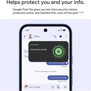 Google Pixel 10a - Unlocked Android Smartphone - 7 Years of Pixel Drops, 30+ Hours Battery, Camera Coach, Gemini Live, Durable Design, Call Screen, Car Crash Detection - Obsidian - 128 GB (2026 Model)