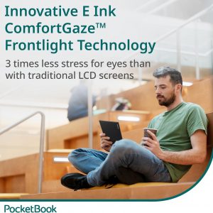 PocketBook InkPad Color 3 E Ink E-Reader 32GB - Enhanced 7.8'' Color E-Paper Display-Eye-Friendly Audio-Book & E-Book Reader-Text-to-Speech-SMARTlight, Bluetooth, Built-in Speaker-Waterproof