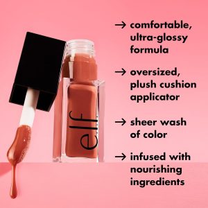 e.l.f. Glow Reviver Lip Oil, Nourishing Tinted Lip Oil For A High-shine Finish, Infused With Jojoba Oil, Vegan & Cruelty-free, Money Mauve