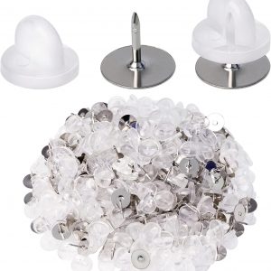 400pcs PVC Rubber Pin Backs Heliltd Butterfly Clutch Pins Tie Tacks Blank Pins for Uniform Badges Backing Holder Clasp Lapel Pin Enamel Pins(200 Sets, Clear)