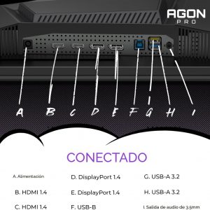 AOC Agon PRO - Monitor de juegos QD-OLED de 27 pulgadas, QHD 2560x1440, 240Hz, 0.03ms GtG, HDR400 True Black, sincronización adaptativa, altura ajustable, DisplayPort, HDMI, USB, altavoces