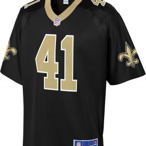 NFL PRO LINE Camiseta de Jugador del Equipo de Alvin Kamara Negro de los New Orleans Saints para Hombre