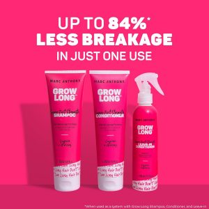 Marc Anthony Shampoo and Conditioner Gift Set, Grow Long Biotin - Anti-Frizz Deep Conditioner For Split Ends & Breakage - Vitamin E, Caffeine & Ginseng for Curly, Dry & Damaged Hair