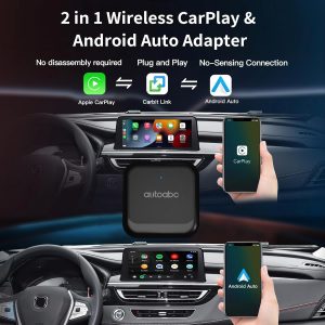 CarbitLink inalámbrico USB Dongle con CarPlay/Android Auto Plug and Play para OEM Carbit Link/Smart Link/Phone Link/Easy Connect Funcionalidad Versión 6.0 y superior Coches