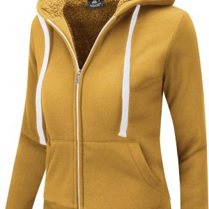 SWISSWELL Hoodies for Women Winter Fleece Sweatshirt - Full Zip Up Thick Sherpa Lined Hooded Jacket