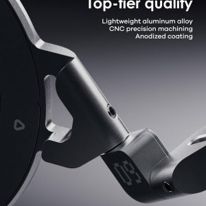 Aulumu G09 Magnetic Ring Grip | Omnidirectional Rotation | MagSafe Compatible | Aluminium Alloy Construction | Stable Dual-Sided Magnetic Attachment | Includes Handle Ring Phone Stand- Black