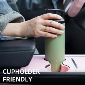 BJPKPK Insulated Water Bottle with 2 Lids,20 oz Double Wall Stainless Steel Vacuum Tumbler Travel Coffee Mug,Wide Mouth Thermal Cup,Cinnabar Red