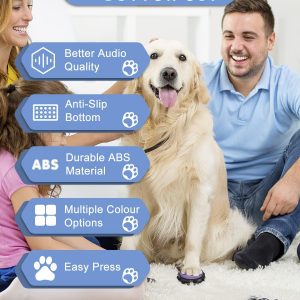Dog Buttons for Communication, 8 Pcs Dog Talking Button Set, 30s Recordable Voice Pet Buzzer Training Buttons, Speaking Button for Dogs with Waterproof Anti-Slip Dog Button Mat and 48 Scene Stickers