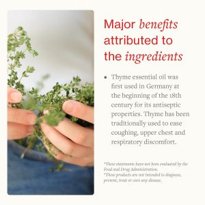 SwissJust Thyme Cream, Thyme Tomillo 96g. Massage Cream with Camphor Oil, Lemon Eucalyptus Chamomile Essential, Rosemary, Soybean, and Pine Essential Oils.