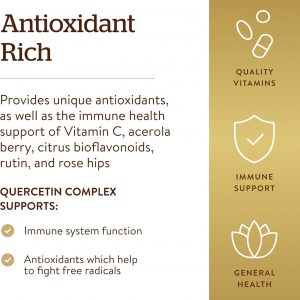 Solgar – Quercetin Complex con Ester-C Plus Cápsulas Vegetales, E2319, 1, 1