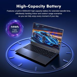 15.6 Inch Laptop Computer, Pentium Gold Processor (Up to 3.4GHz), 8GB RAM, 256GB SSD, 1080P IPS FHD Display, WIFI5, BT5, Type-C, USB 3.2, HDMI, Office Suite, Win11 Laptop for Business & Students