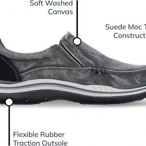 Skechers Mocasines sin Cordones Expected Avillo de Ajuste Relajado para Hombre