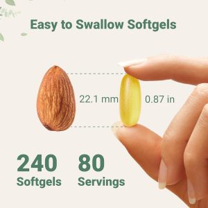 Micro Ingredients Triple Strength Omega 3 Fish Oil Supplements 4200mg Per Serving, 240 Softgels – Lemon Flavored – Burpless | EPA 1200mg + DHA 900mg | Deep Sea Fish