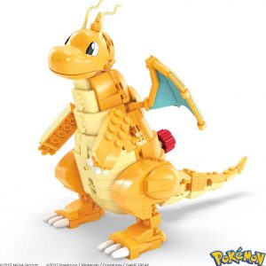 MEGA Figura de acción de Pokémon Juguetes de construcción para niños, Dragonite con 388 piezas y movimiento de aleteo de alas, Idea de regalo para niños a partir de 9 años