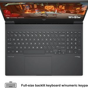 HP Victus 15 Gaming Laptop 15.6" FHD IPS 144Hz (AMD FreeSync Premium) AMD 6-core Ryzen 5 7535HS 16GB DDR5 1TB SSD Radeon RX 6550M (>RTX3050) Backlit USB-C Fast Charging Win11 ICP Printer Cable