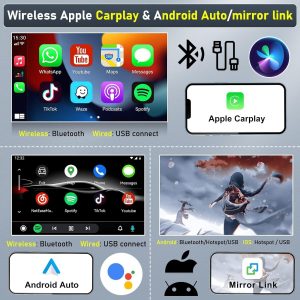 Car Stereo Radio for BMW Mini Cooper Countryman Paceman 2010-2016, 9" Touchscreen Android 13 Car Radio with Wireless CarPlay Android Auto GPS Navigation WiFi Bluetooth SWC Backup Camera Mic