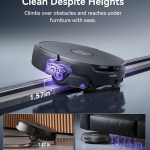 NARWAL Flow 2 Robot Vacuum and Mop Combo, 31,000Pa Suction, FlowWash Self-Cleaning Mop, AI Object Recognition, Self-Emptying & Refilling, 212℉ Hot Water Mop Washing & Drying, Tangle-Free Design