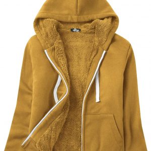 SWISSWELL Hoodies for Women Winter Fleece Sweatshirt - Full Zip Up Thick Sherpa Lined Hooded Jacket
