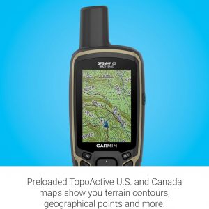 Garmin GPSMAP 65, Button-Operated Handheld with Expanded Satellite Support and Multi-Band Technology, 2.6" Color Display, 010-02451-00
