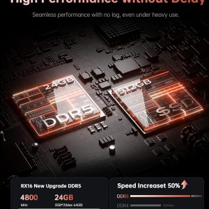 KAIGERR Laptop para juegos 2026, computadora portátil de 16.0 pulgadas con AMD Ryzen 7 H255 (8C/16T, hasta 4.5 GHz), 16 GB de RAM 512 GB NVMe SSD Windows 11, gráficos Radeon RX Vega 8, WiFi 6, KB