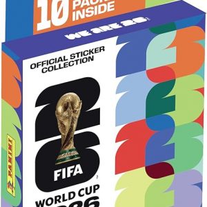 EcoBlister 2026 Panini FIFA World Cup Sticker – 10 paquetes de calcomanías oficiales – Incluye insertos de Amazon Parallel – Colección de torneos con licencia