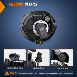 Nilight Fog Lights Assembly Compatible with 2003 2004 2005 2006 2007 2008 Toyota Matrix 2003-2008 Pontiac Vibe 2004-2010 Scion TC Smoke Lens w/9006 12V 55W Bulbs