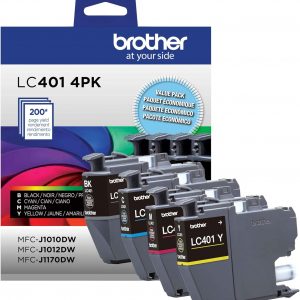 Brother Cartuchos de tinta originales LC4014PKS, rendimiento estándar, paquete de 4 unidades, incluye 1 cartucho cada uno de negro, cian, magenta y amarillo