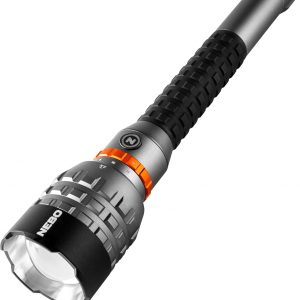 NEBO DAVINCI 18000 - Linterna de dial magnético | 18000 lúmenes, 5 modos de luz, linterna impermeable recargable para senderismo, campamento y caza, defensa personal táctica, incluye cable de carga