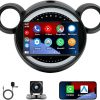Car Stereo Radio for BMW Mini Cooper Countryman Paceman 2010-2016, 9" Touchscreen Android 13 Car Radio with Wireless CarPlay Android Auto GPS Navigation WiFi Bluetooth SWC Backup Camera Mic